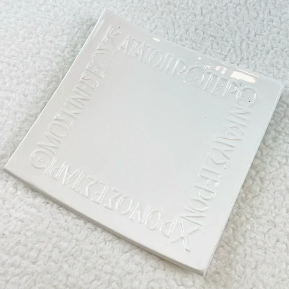 YRIA PAROS • White Handmade Greek Square Serving Plate - Picture 12 of 13